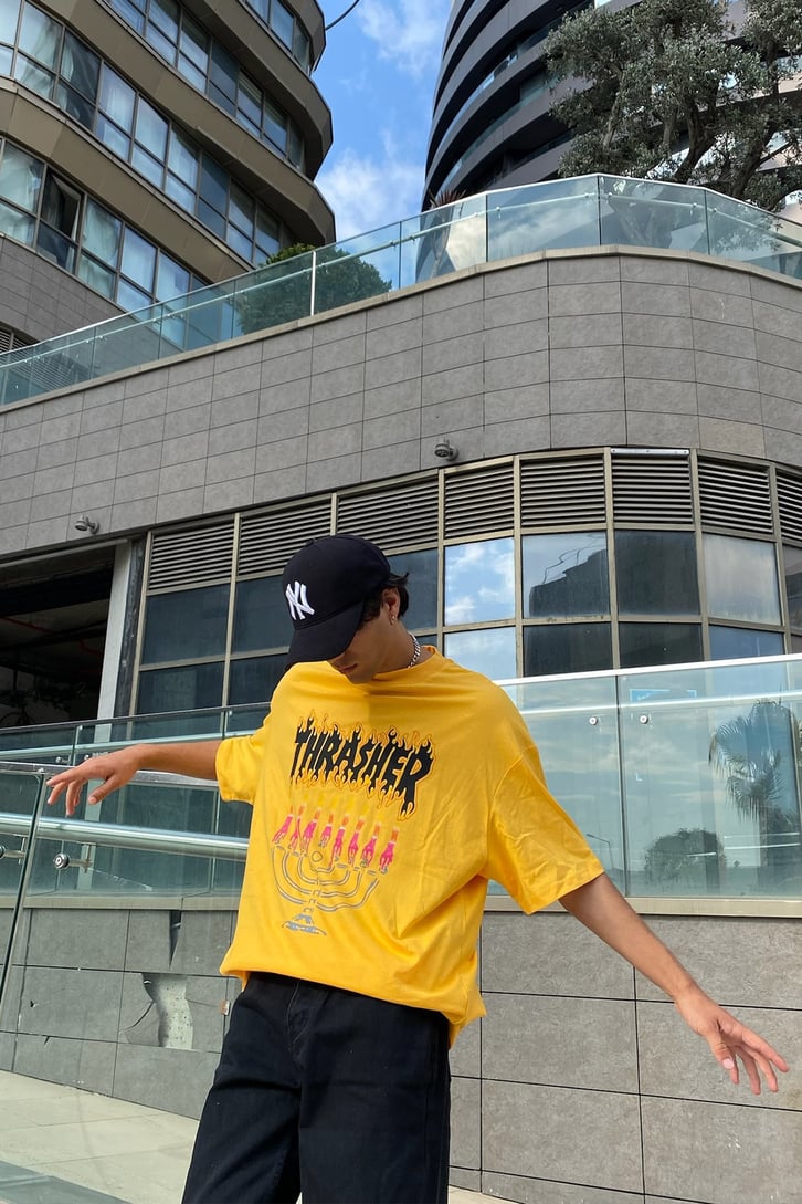 Thrasher Baskılı Oversize Tshirt