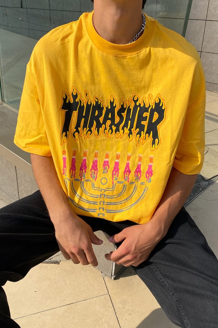 Thrasher Baskılı Oversize Tshirt