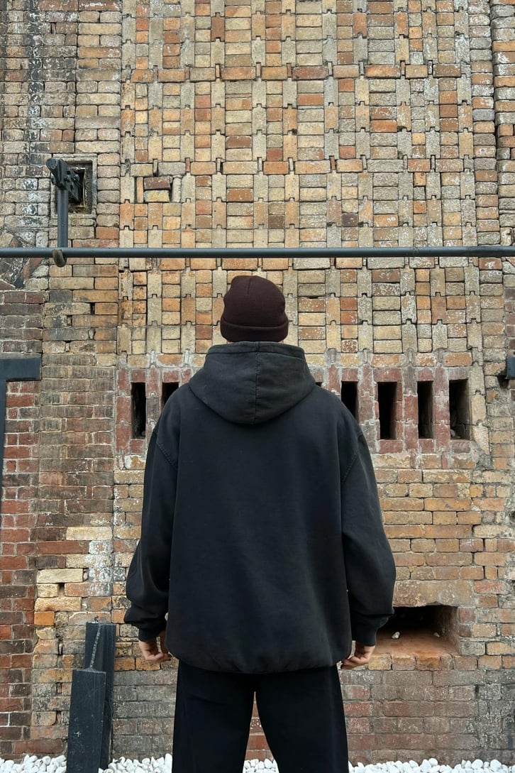 Thrasher Nakışlı Antrasit Oversize Hoodie