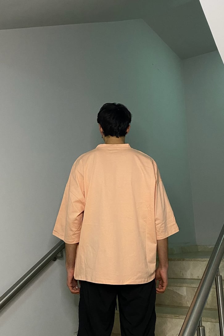 Three Eye Monster Salmon Oversize Tshirt
