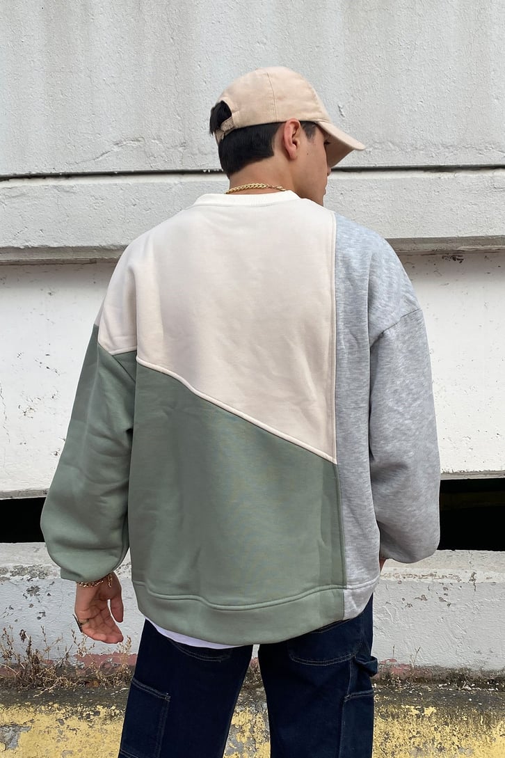 Three Pastel Colored Oversize Sweatshirt