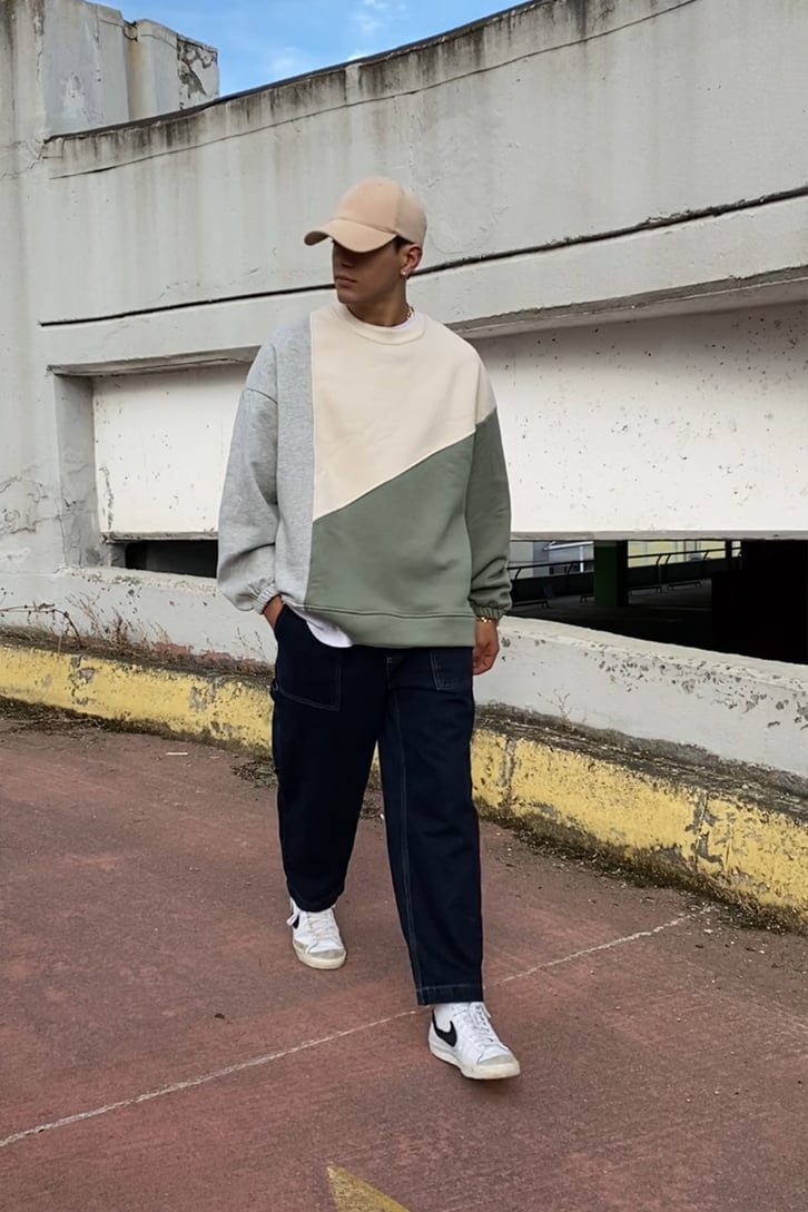 Three Pastel Colored Oversize Sweatshirt