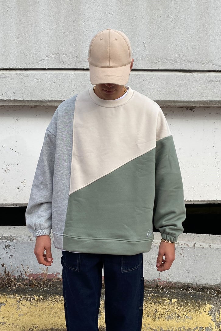 Three Pastel Colored Oversize Sweatshirt