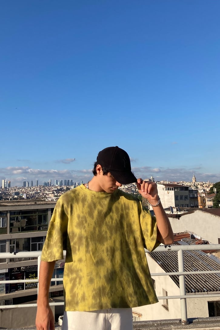 TIE DYE ÇİFT RENK OVERSIZE TSHIRT
