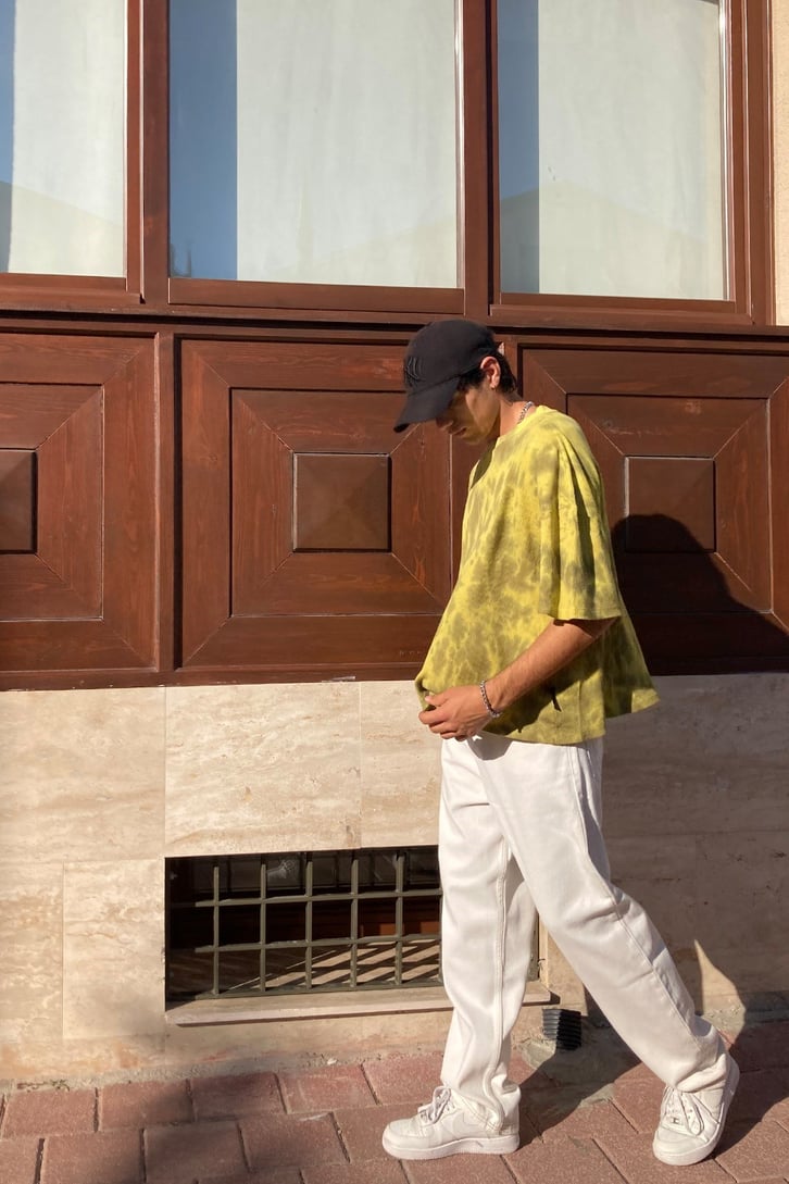 TIE DYE ÇİFT RENK OVERSIZE TSHIRT