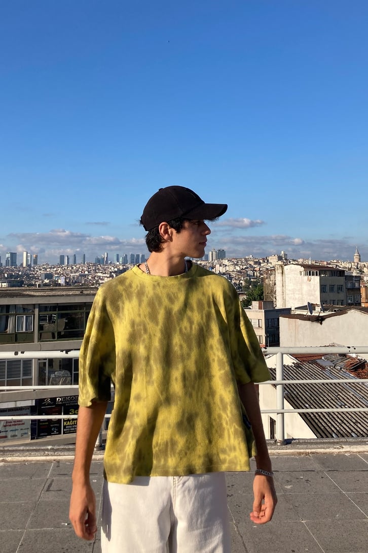 TIE DYE ÇİFT RENK OVERSIZE TSHIRT
