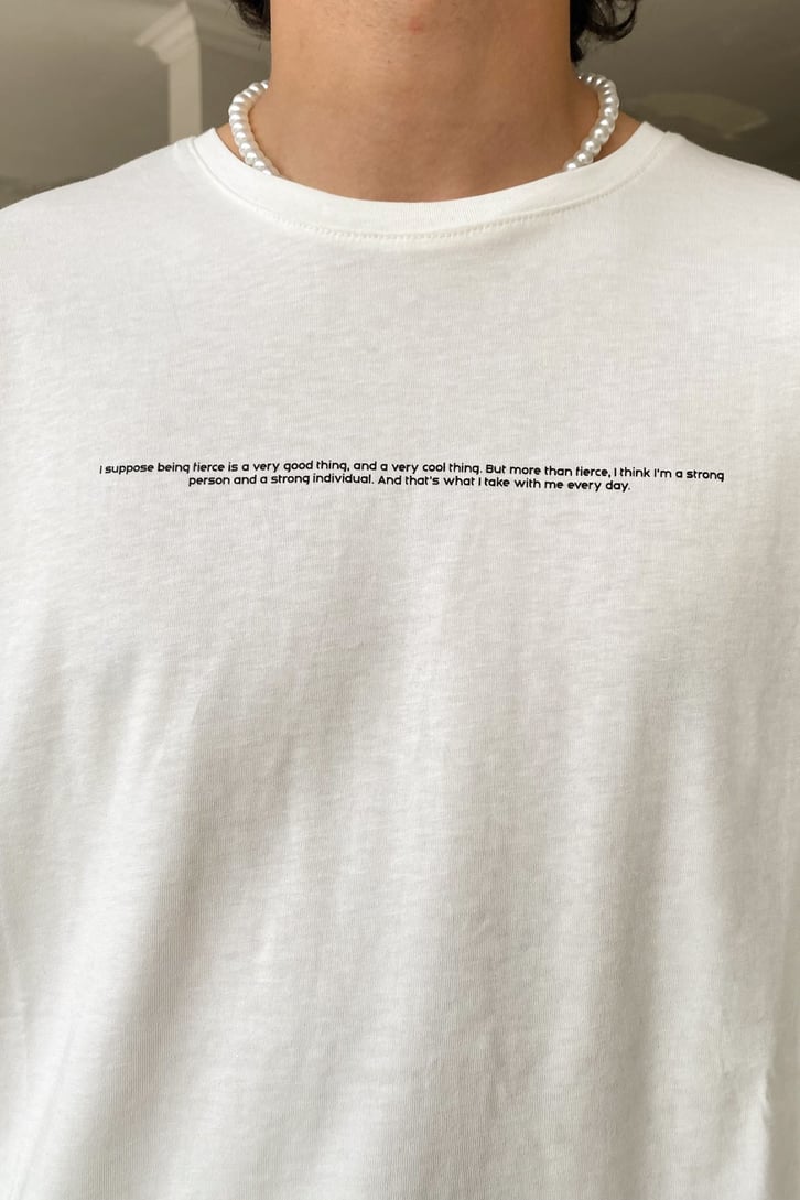 Tonight Butterfly Baskılı Beyaz Oversize Tshirt