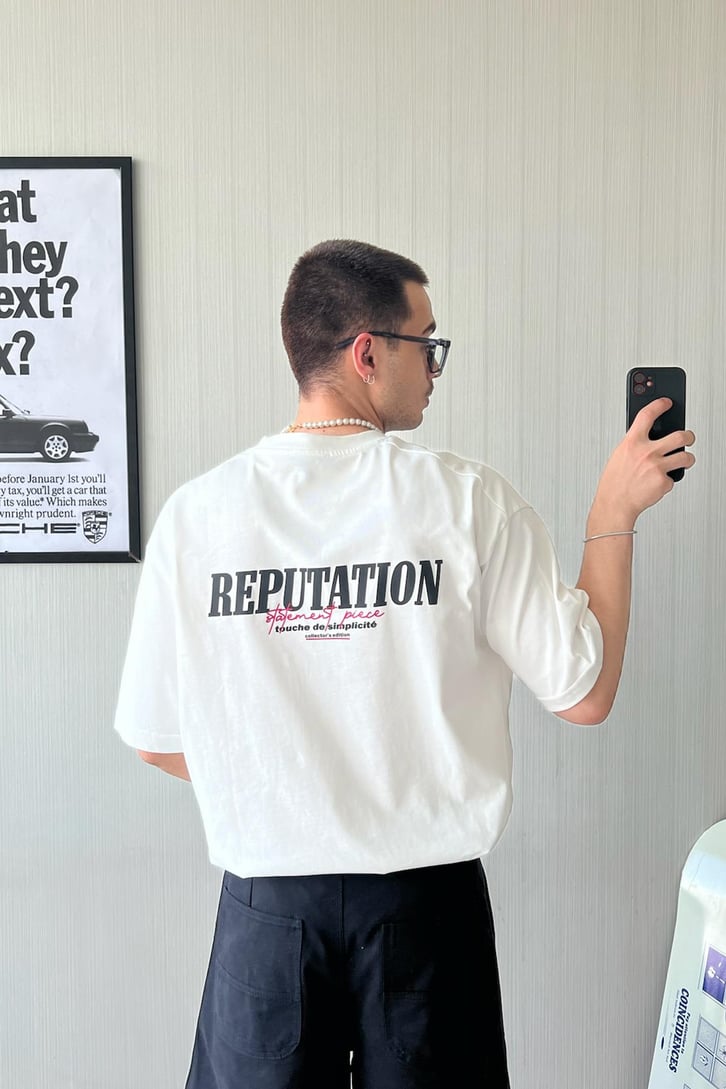 Touche de Simplicité Baskılı Oversize Tişört