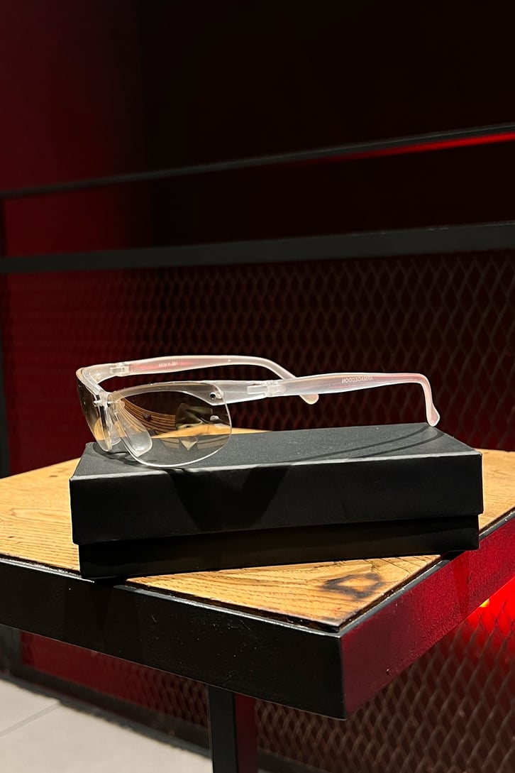 Transparent Frame Beyaz Streetwear Gözlük
