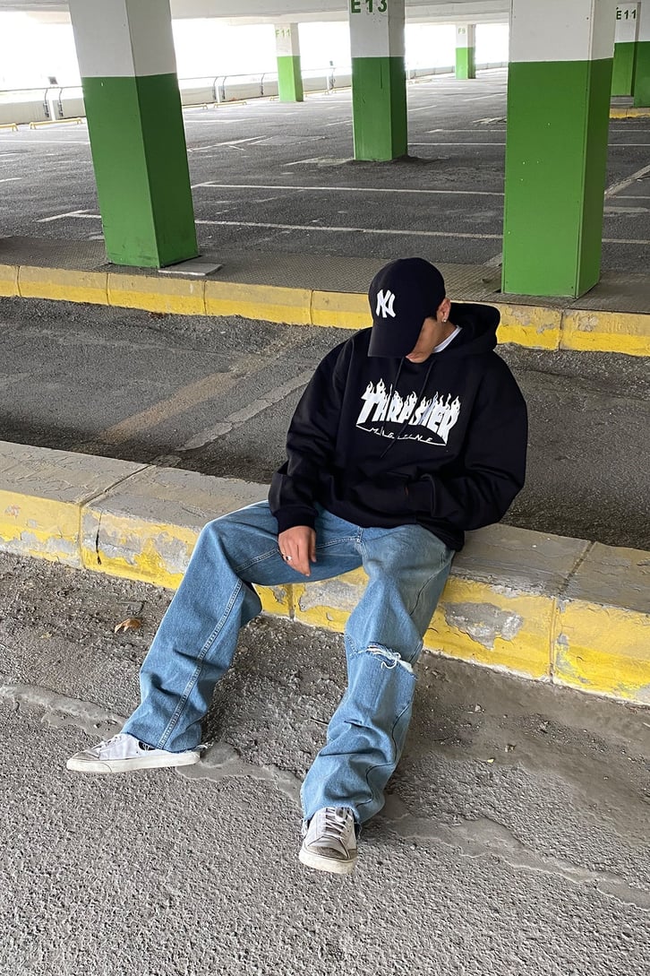 TRASHER BASKILI OVERSIZE HOODIE