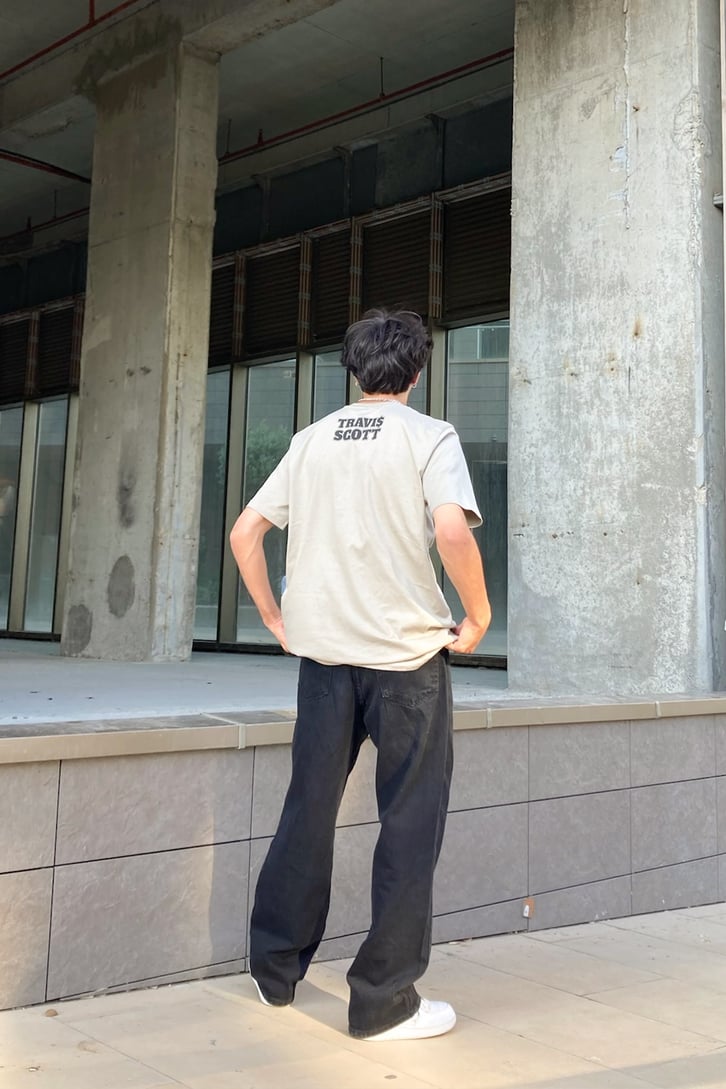 Travis Scott Baskılı Haki Regular Fit Tshirt