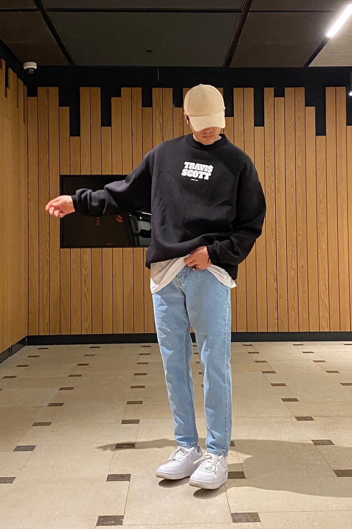 Travis Scott Oversize Premium Printed Sweatshirt