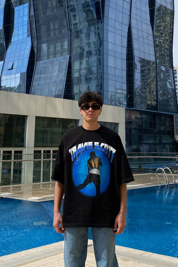 Travis Scott Printed Oversize Tshirt