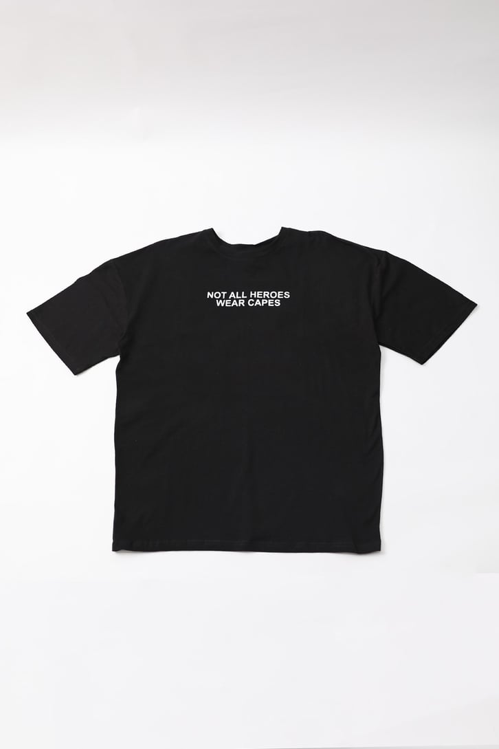 Travis Scott Sırt Baskılı Siyah Oversize Tshirt