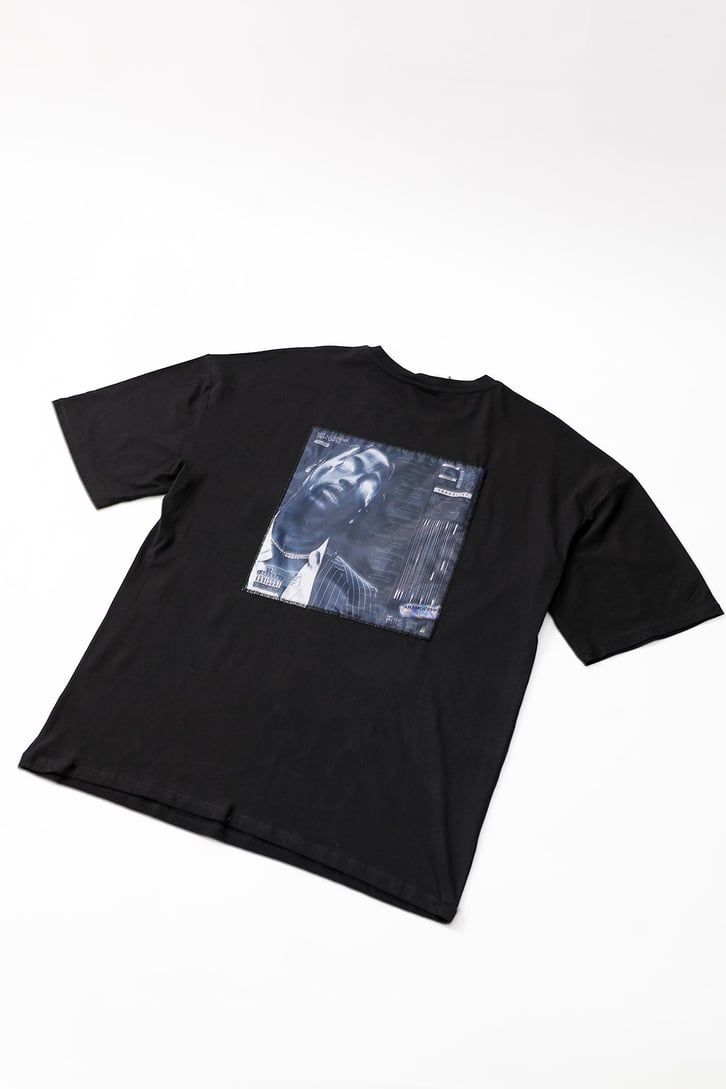 Travis Scott Sırt Baskılı Siyah Oversize Tshirt