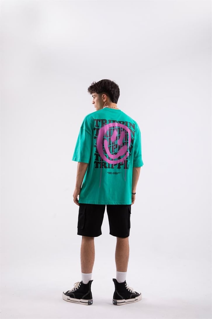 Trippin Sırt Baskılıl Oversize Tshirt