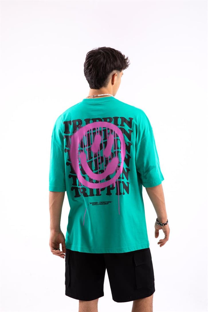 Trippin Sırt Baskılıl Oversize Tshirt