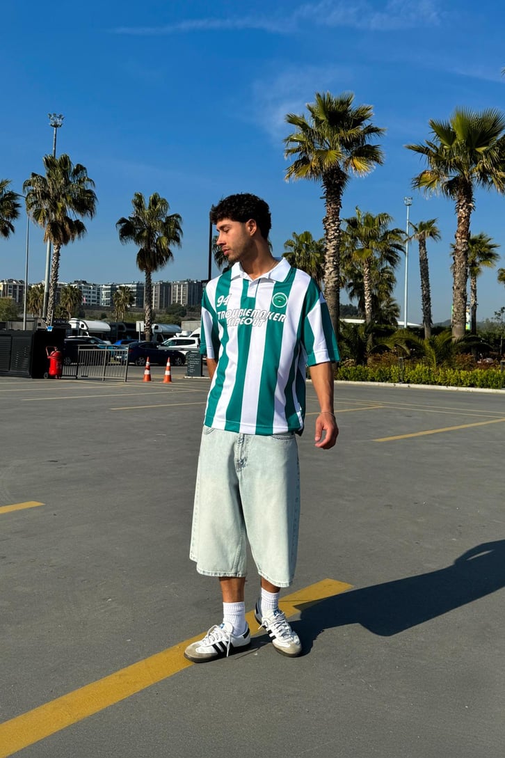 Trouble Maker Side Out Düğmeli Polo Yaka  Forma