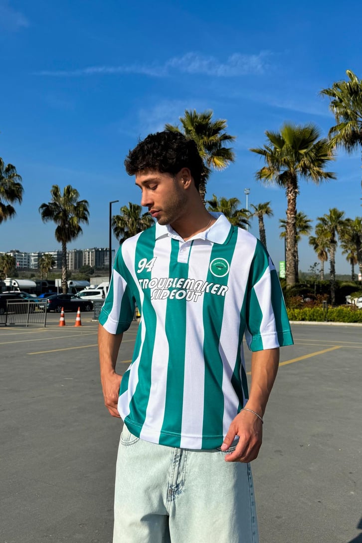 Trouble Maker Side Out Düğmeli Polo Yaka  Forma