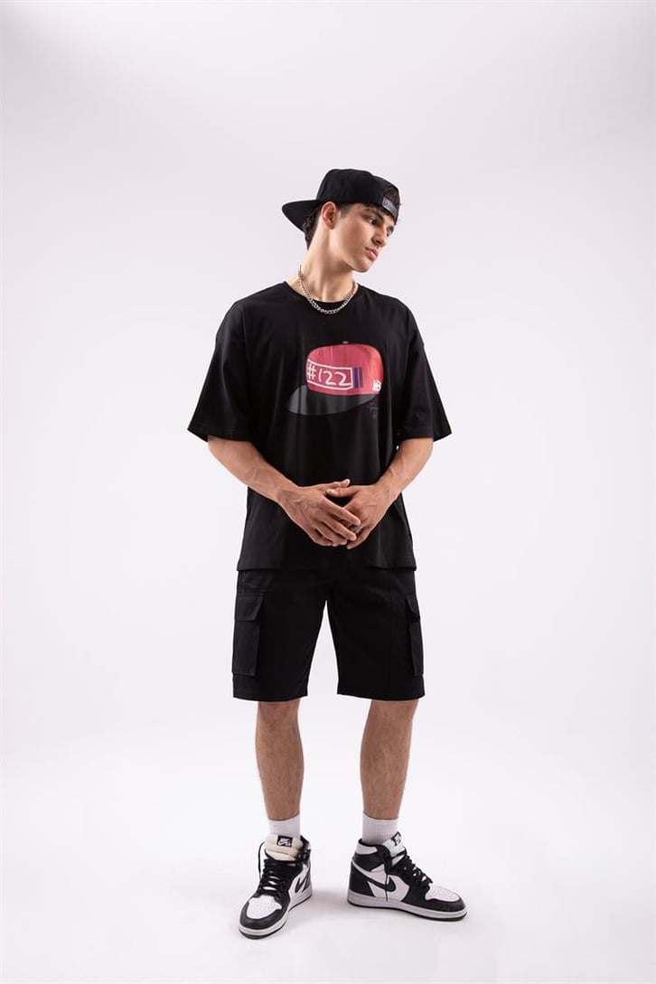 Trucker Hat Baskılı Oversize Tshirt