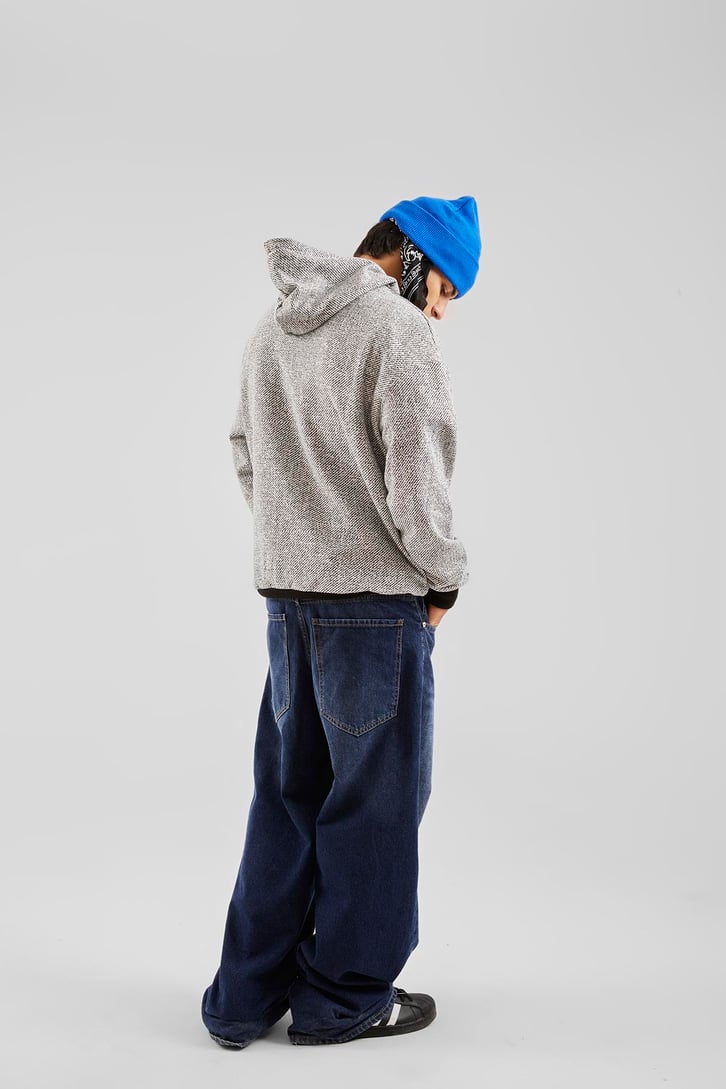 Trustissues Baskılı Siyah Oversize Hoodie