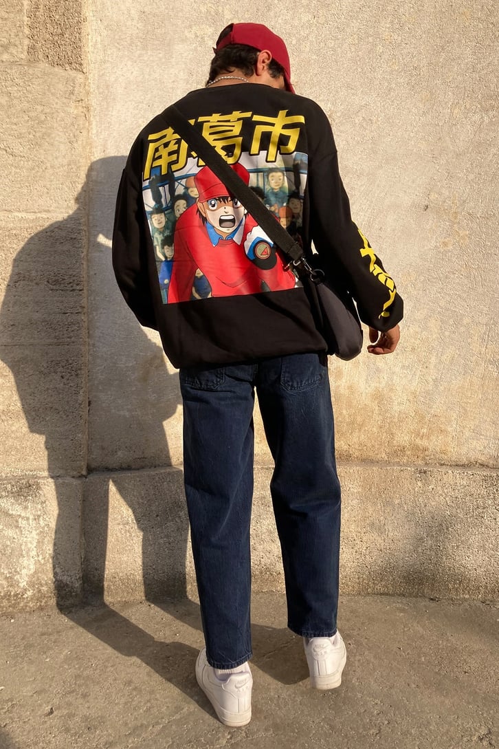 Tsubasa Printed Oversize Hoodie