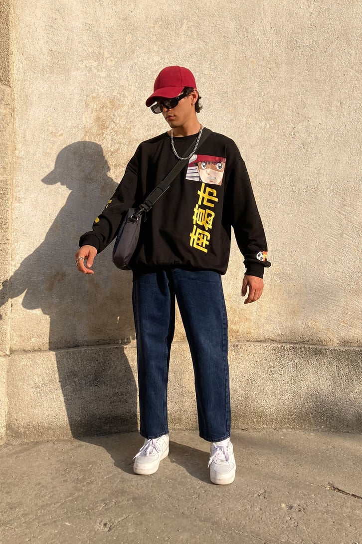 Tsubasa Printed Oversize Hoodie