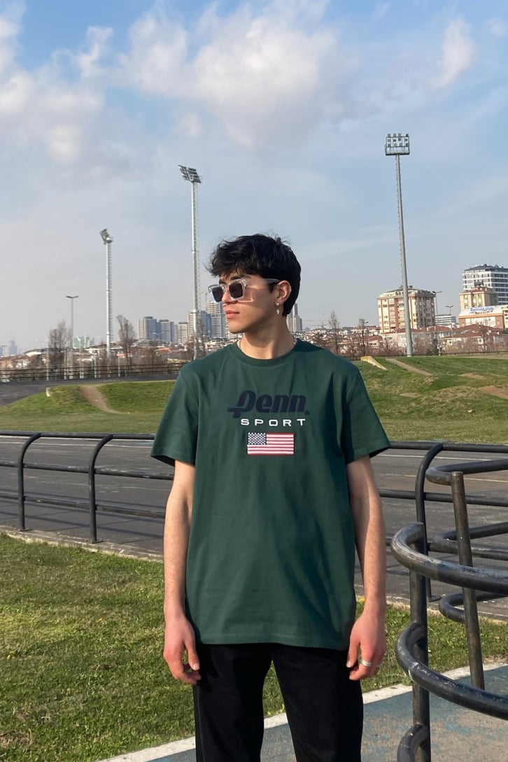 U.S.A Sports Club Yeşil Tshirt