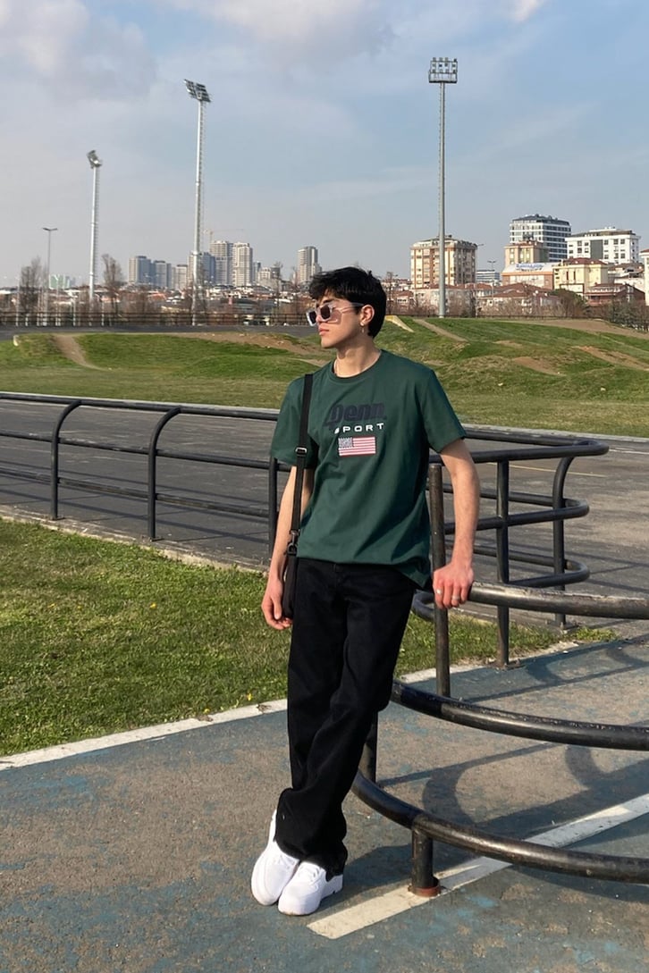 U.S.A Sports Club Yeşil Tshirt