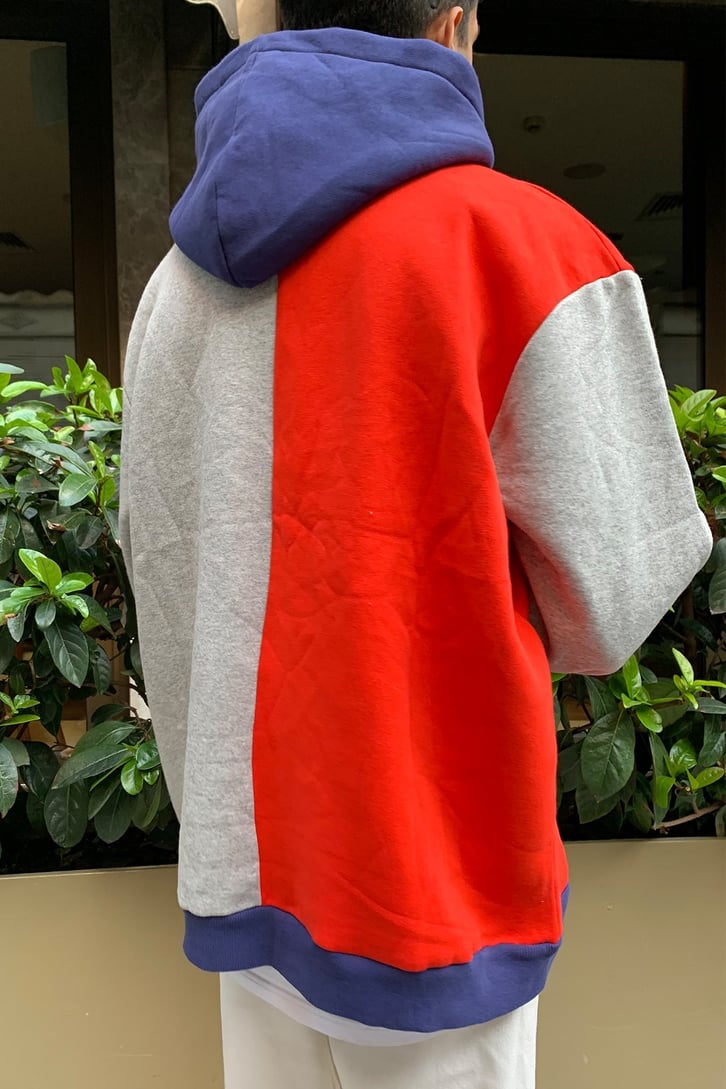 ÜÇ RENK OVERSIZE HOODIE
