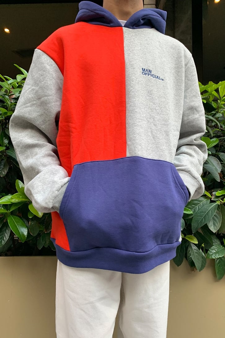 ÜÇ RENK OVERSIZE HOODIE