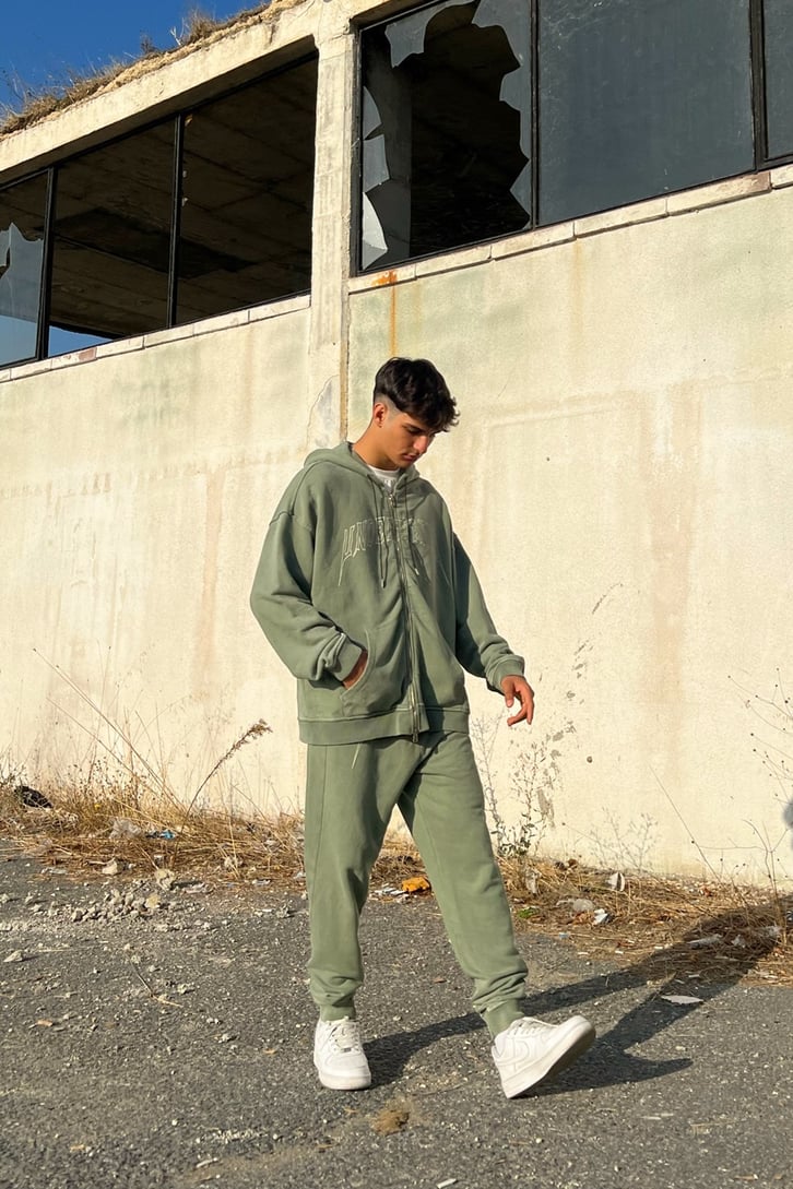 Undertated Baskılı Zipper Eşofman Takımı