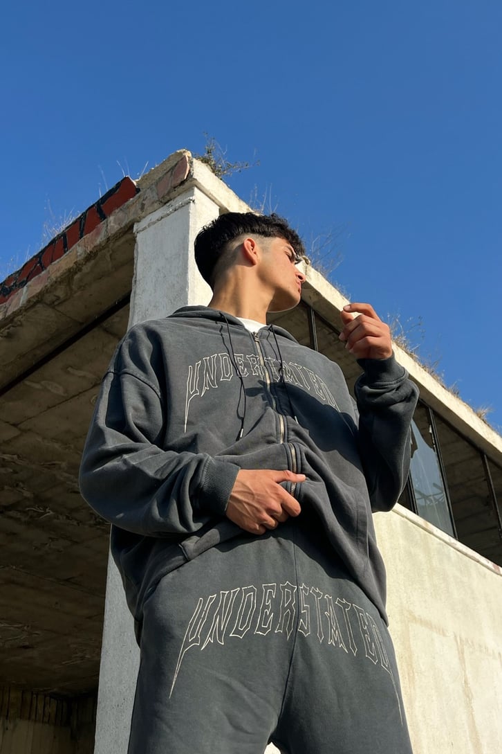 Undertated Baskılı Zipper Eşofman Takımı