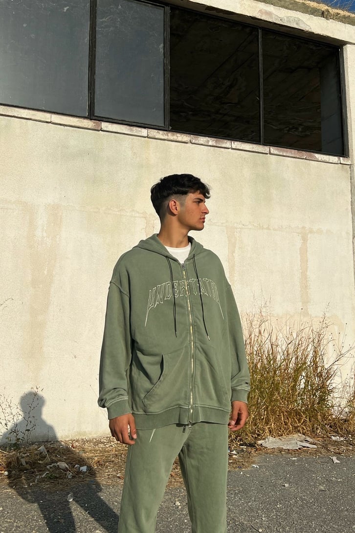 Undertated Baskılı Zipper Eşofman Takımı