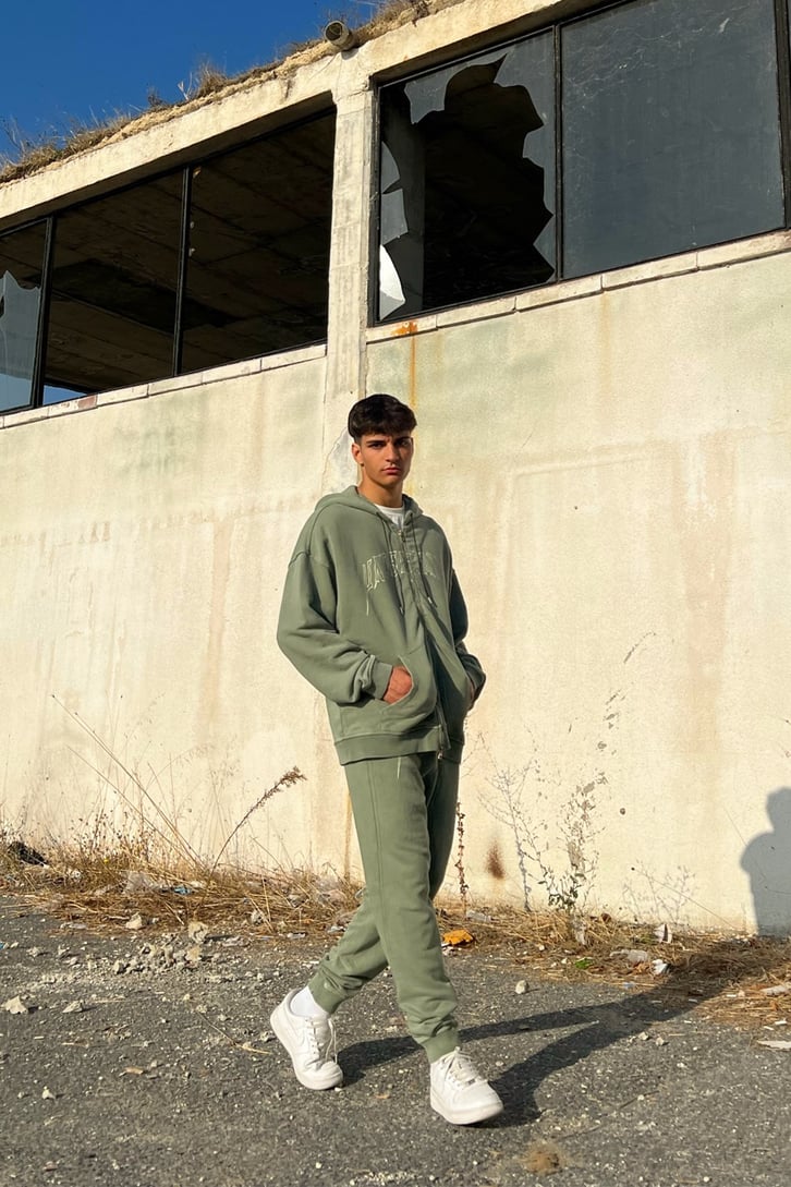 Undertated Baskılı Zipper Eşofman Takımı