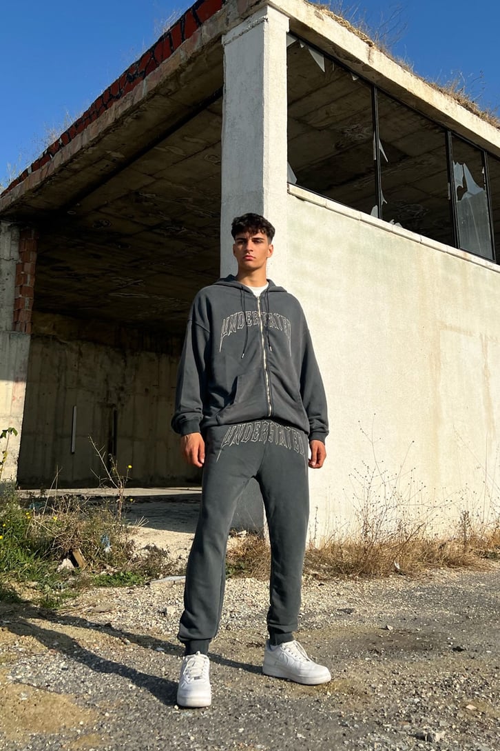 Undertated Baskılı Zipper Eşofman Takımı
