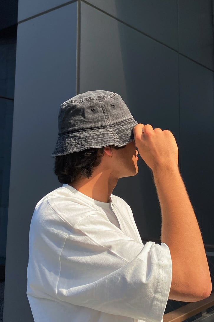 Unisex Acid Wash Bucket Şapka