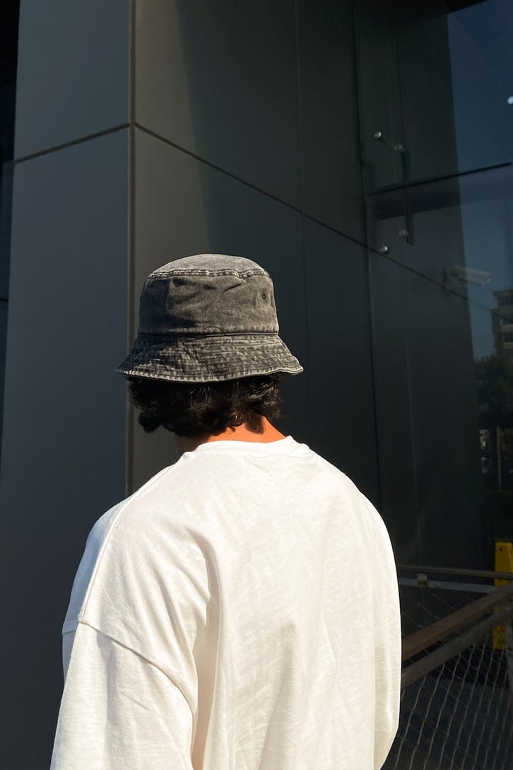 Unisex Acid Wash Bucket Şapka
