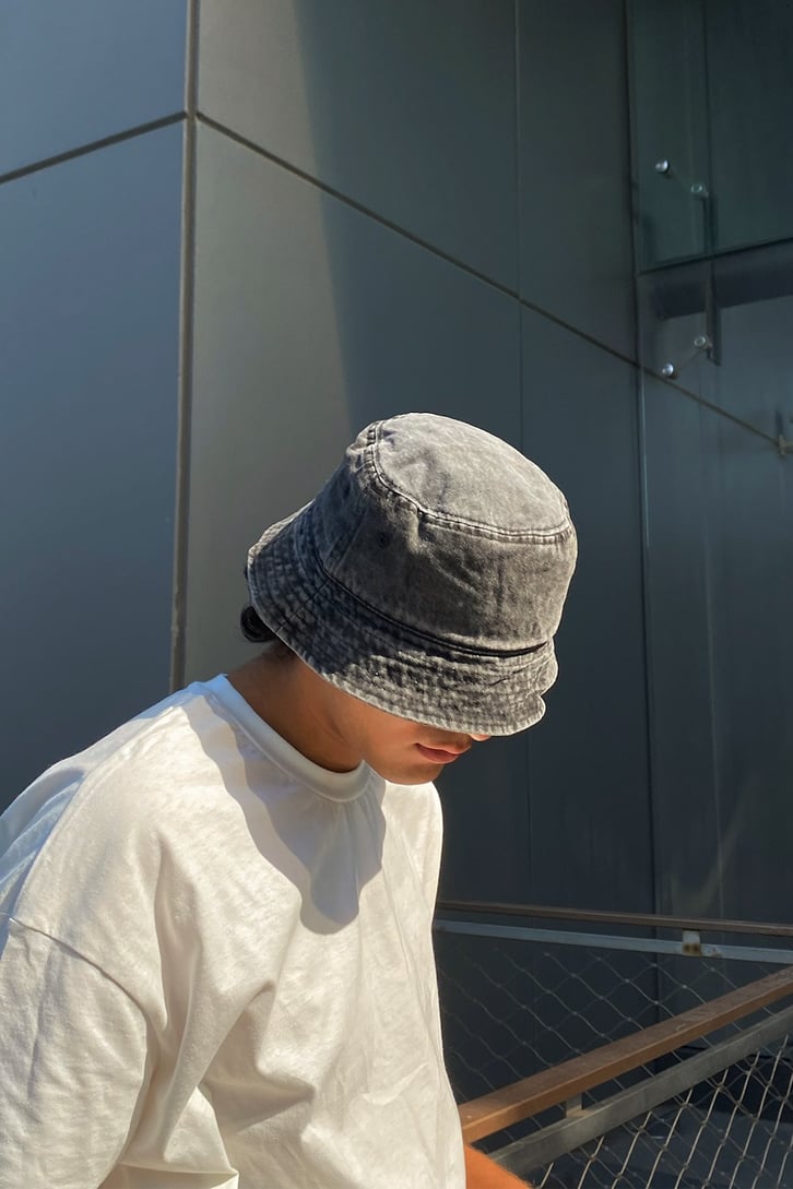 Unisex Acid Wash Bucket Şapka