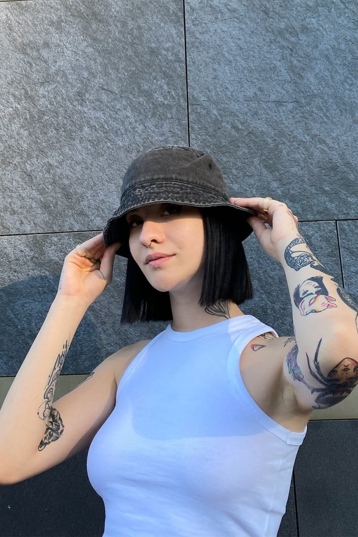 Unisex Acid Wash Bucket Şapka