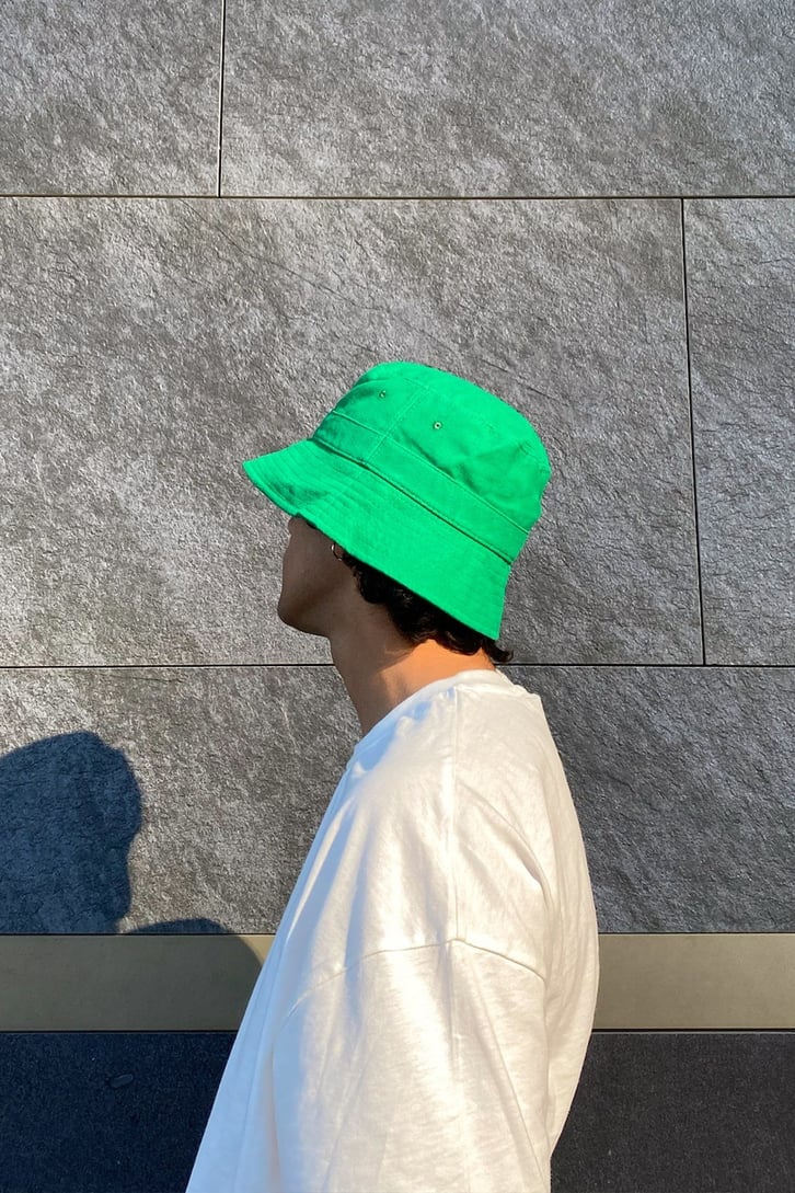 Unisex Yeşil Bucket Şapka