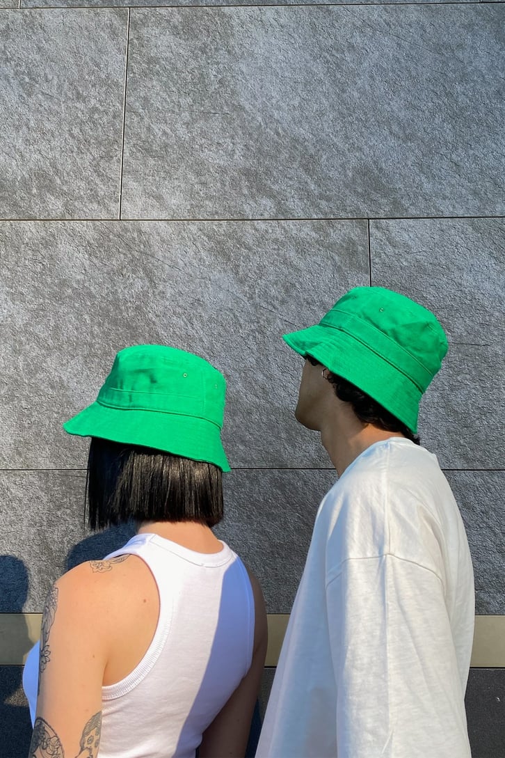 Unisex Yeşil Bucket Şapka