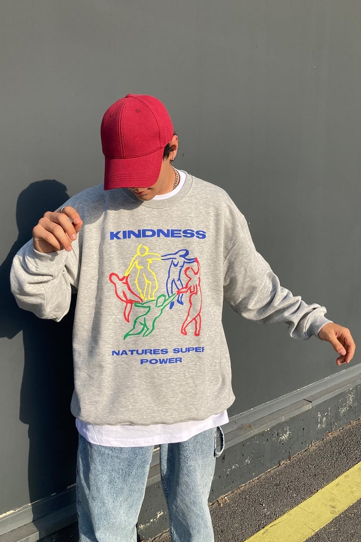 Unity Grey Extra Oversize Premium Hoodie