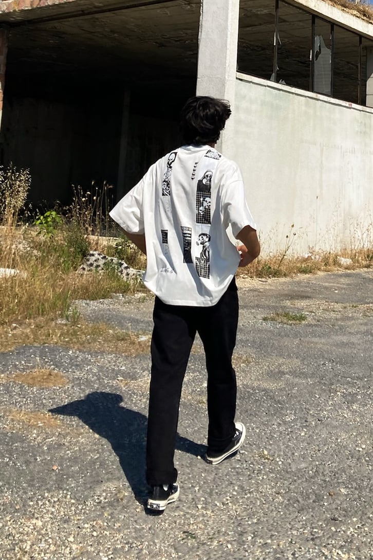 Unity Sırt Baskılı Siyah Oversize
