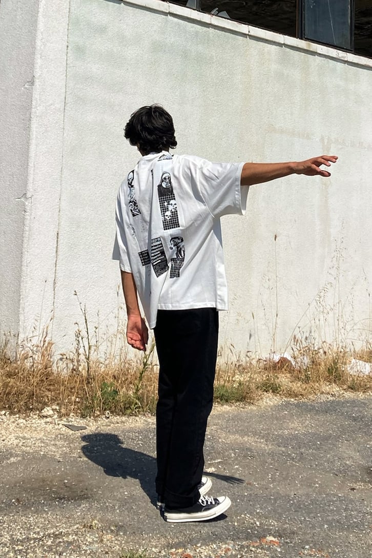 Unity Sırt Baskılı Siyah Oversize