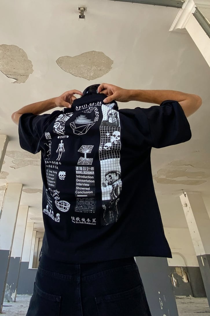 Unity Sırt Baskılı Siyah Oversize