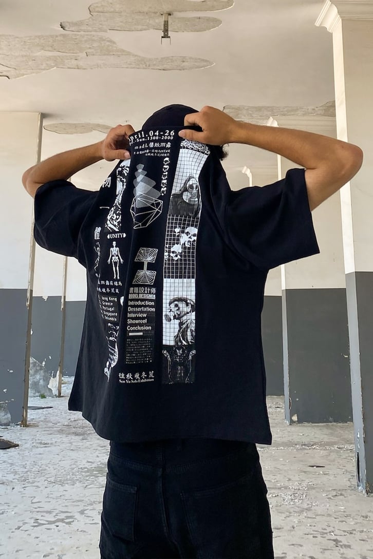 Unity Sırt Baskılı Siyah Oversize