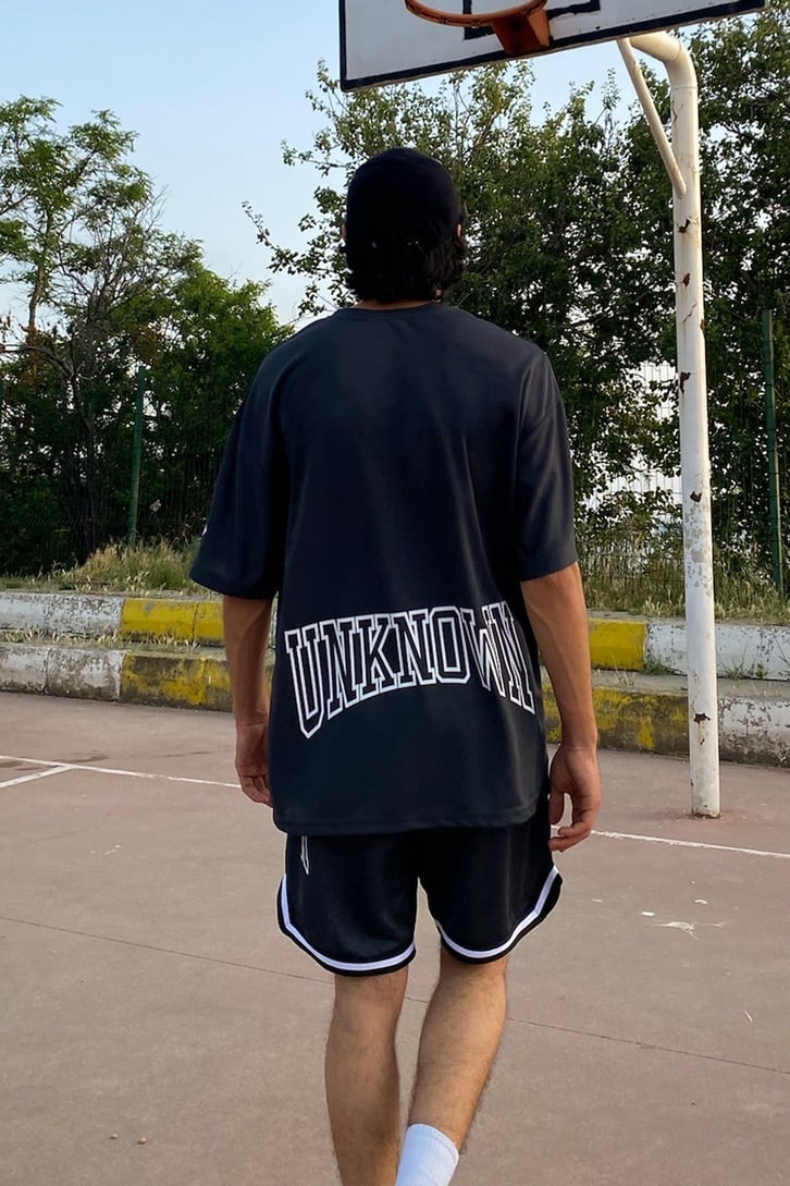 Unknown Baskılı Oversize Forma Takım