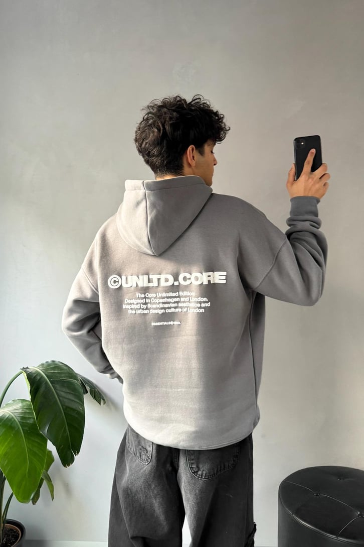Unltd Core Baskılı Oversize Hoodie