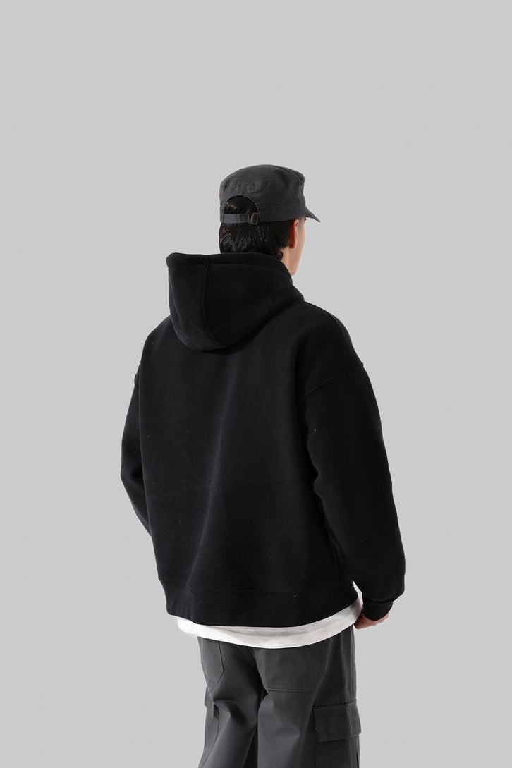 Unyıeldıngness Nakışlı Gri Oversize Hoodie